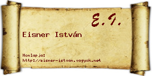 Eisner István névjegykártya